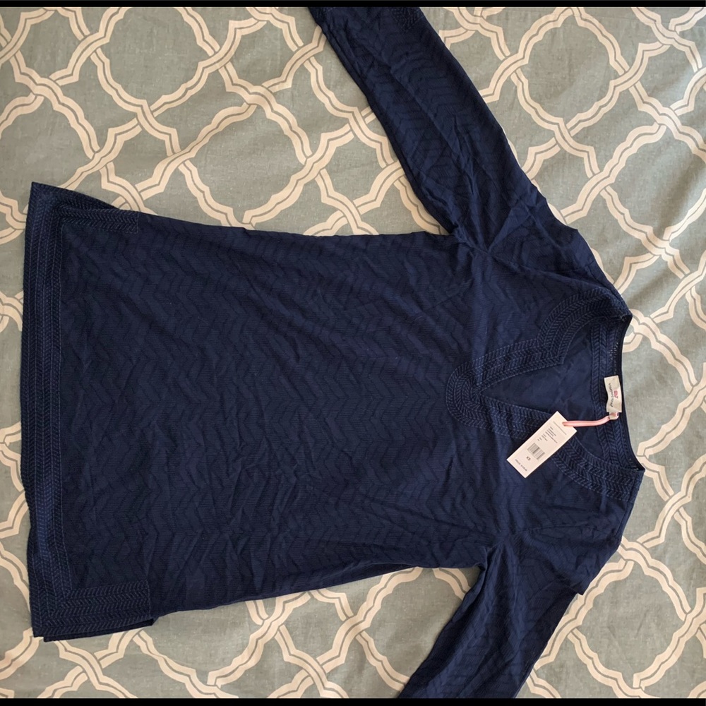 NWT Vineyard Vines Linear Whale Tail Burnout Tunic - Picture 2 of 3